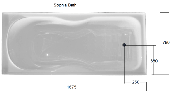 Sophia 1675 x 760 bath