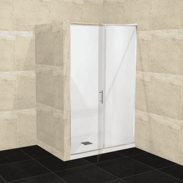 1200 x 800 Everest alcove - 3 walled - Shower Enclosure acrylic liner with pivot door-