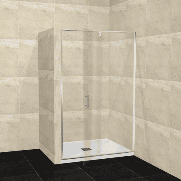 1200 x 800 Everest alcove - 3 walled - Shower Enclosure with pivot door-