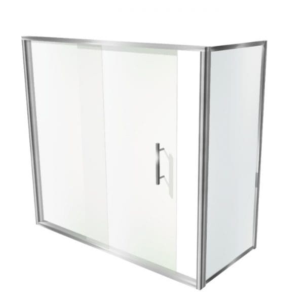 Everest Shower door with return for installation over bath